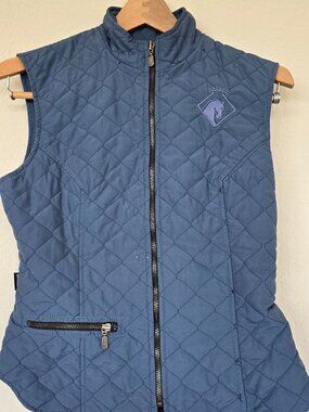Arista Equestrian Quilted Zip Up Vest Jacket Women’s Blue Horse Riding Women's S